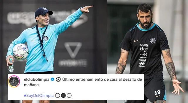 La publicación de Olimpia en las redes sociales   