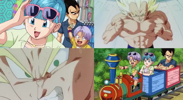 Vegeta pasando el día con Trunks y Bulma.   