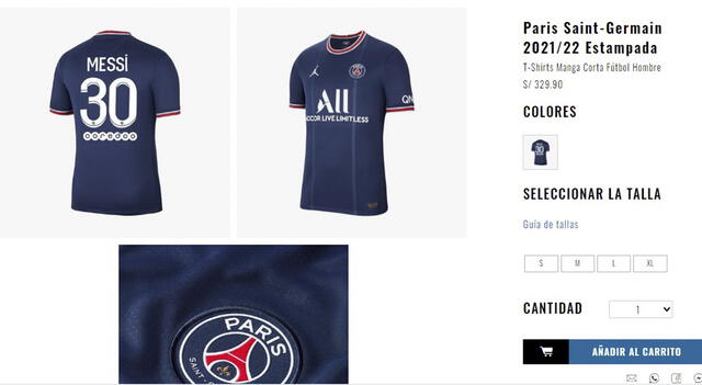 Venta de camiseta de Lionel Messi en Perú. (Captura de Pantalla)   