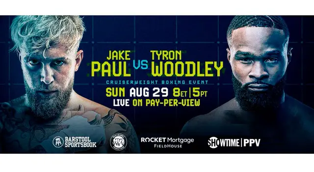 Jake Paul vs Tyron Woodley listos para pelea de Boxeo. Foto: Twitter Jake Paul.   