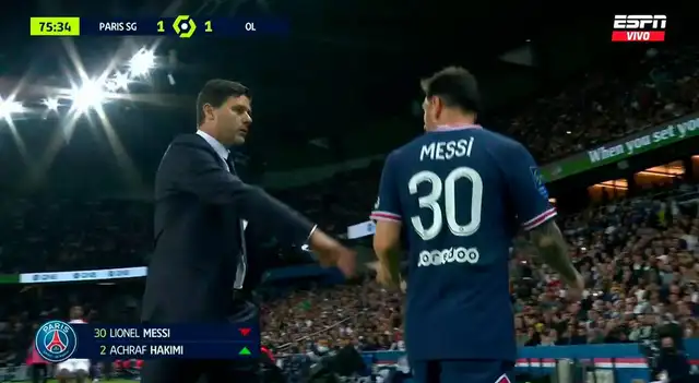 Lionel Messi tras su cambio en PSG (Captura de Pantalla)