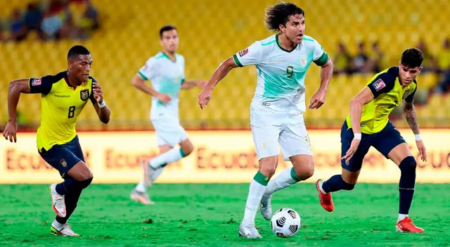 Marcelo Martins jugó 87 minutos en la derrota de Bolivia por 3-0 ante Ecuador. Foto: EFE. Marcelo Martins jugó 87 minutos en la derrota de Bolivia por 3-0 ante Ecuador. Foto: EFE.