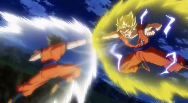 Gokú se enfrenta a Gohan Gokú se enfrenta a Gohan