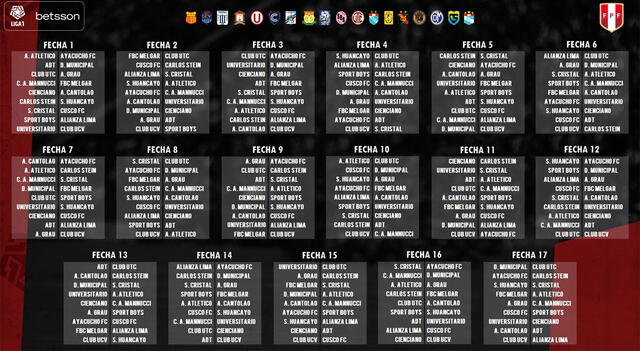 Fixture Liga 1 - 2022