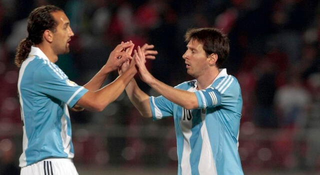 Hernán Barcos y Lionel Messi con Argentina. Foto: Internet. Hernán Barcos y Lionel Messi con Argentina. Foto: Internet.