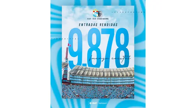 Cantidad de entradas vendidas para el Sporting Cristal vs. Alianza Lima. (Foto: Twitter) Cantidad de entradas vendidas para el Sporting Cristal vs. Alianza Lima. (Foto: Twitter)