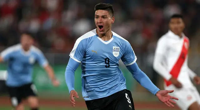 Darwin Núñez jugó los Panamericanos Lima 2019 donde obtuvo el cuarto lugar con Uruguay.   