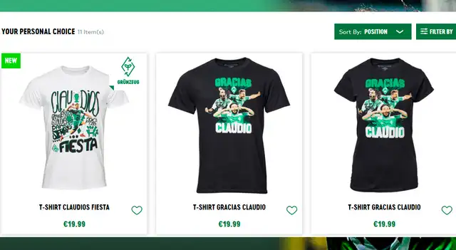 Polos de Werder Bremen para la despedida de Claudio Pizarro Polos de Werder Bremen para la despedida de Claudio Pizarro