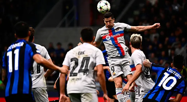 Barcelona e Inter se enfrentaron hace una semana en Milán. Foto: AFP.   