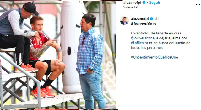 Agustín Lozano y el mensaje a Oliver Sonne Agustín Lozano y el mensaje a Oliver Sonne