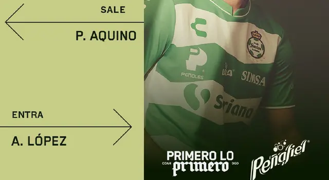 Pedro Aquino no acabó le primer tiempo con el Santos Laguna.   