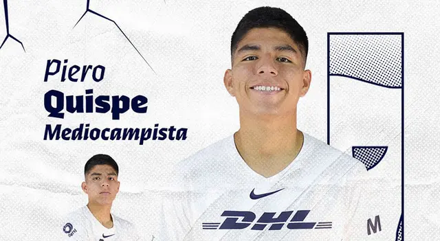 Piero Quispe reforzará a Pumas para la temporada 2024.   