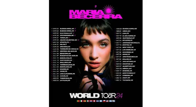 María Becerra confirma gira y vendrá a Perú/ FOTO: Instagram   