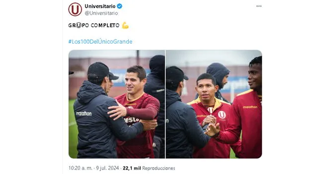 Seleccionados peruanos se unieron a los trabajos de Fabián Bustos | Foto: Universitario   