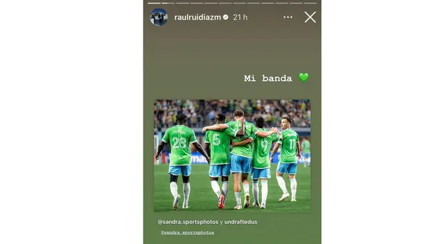 Así fue la publicación de Ruidíaz sobre su equipo | Foto: Instagram Raúl Ruidíaz   