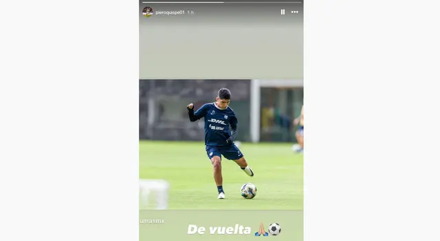 Así fue la publicación de Piero Quispe tras su regreso a México | Foto: Instagram Piero Quispe   