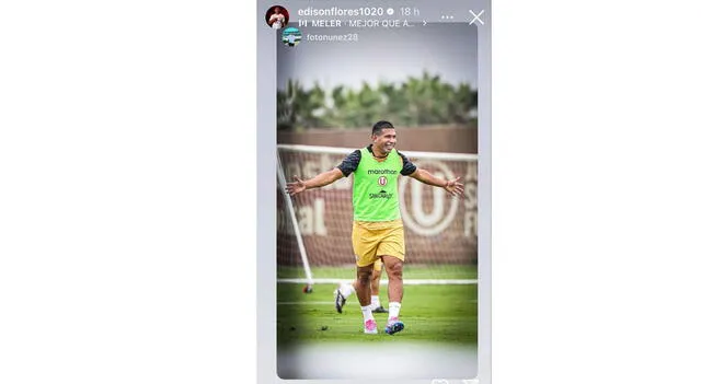 La publicación del 'Orejas' que captó la atención de hinchas de Universitario | Foto: Instagram Edison Flores   