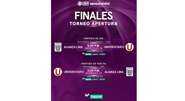 La programación que compartió Movistar Deportes sobre la Liga Femenina   
