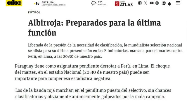 Perú vs Paraguay Perú vs Paraguay