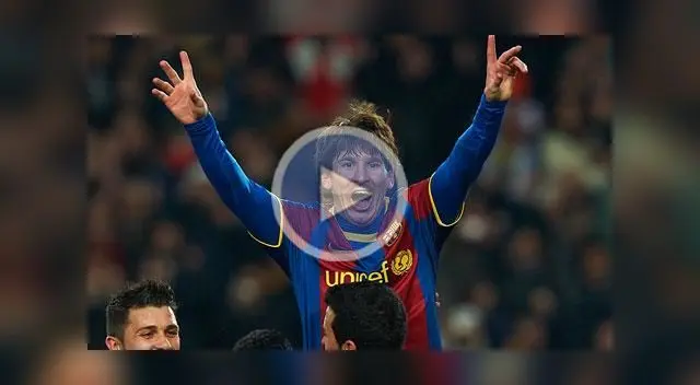Lionel Messi celebra uno de sus goles al Arsenal. Lionel Messi celebra uno de sus goles al Arsenal.