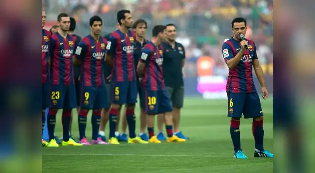 Barcelona: Xavi Hernández fue también uno de los más aplaudidos por la hinchada. 