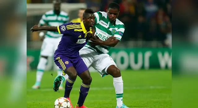 Maribor vs. Sporting de Lisboa: Aquí William disputa el balón con Sallalich Maribor vs. Sporting de Lisboa: Aquí William disputa el balón con Sallalich