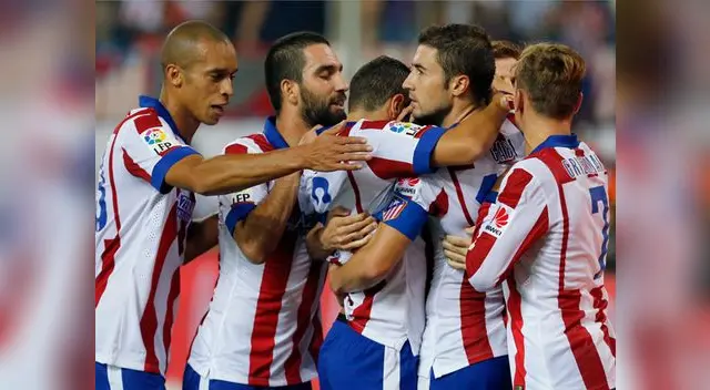 Atlético de Madrid vs. Celta de Vigo: Diego Godín celebra el 2-1 tras un golazo de cabeza. Atlético de Madrid vs. Celta de Vigo: Diego Godín celebra el 2-1 tras un golazo de cabeza.