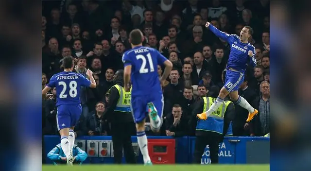 Chelsea vs. Tottenham: Eden Hazard celebra el primer gol "Blue" Chelsea vs. Tottenham: Eden Hazard celebra el primer gol "Blue"