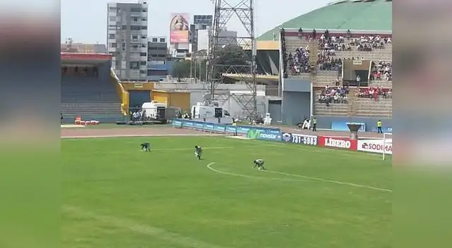 Sporting Cristal vs. Juan Aurich: Campo del Mansiche fue pintado a pocas horas de la final Sporting Cristal vs. Juan Aurich: Campo del Mansiche fue pintado a pocas horas de la final