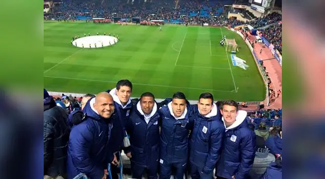 Jorge Molina, Koichi Aparicio, Osnar Noronha, Paulo Albarracín y Joshimar Atoche posaron en el Estadio.