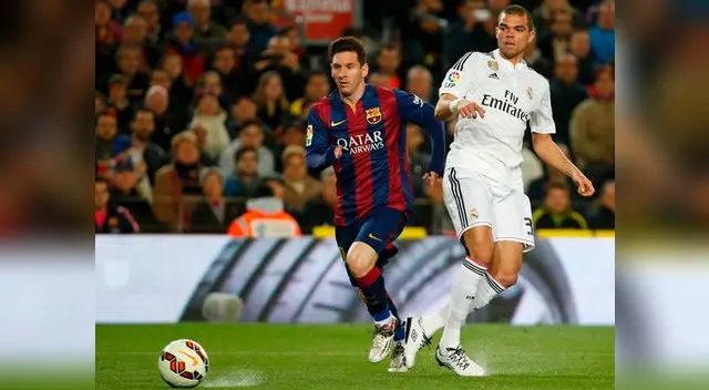 Barcelona vs. Real Madrid: Lionel Messi y Pepe en un lance del Clásico. Barcelona vs. Real Madrid: Lionel Messi y Pepe en un lance del Clásico.