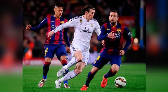 Barcelona vs. Real Madrid: Gareth Bale se escapa de la marca de Jordi Alba. Barcelona vs. Real Madrid: Gareth Bale se escapa de la marca de Jordi Alba.