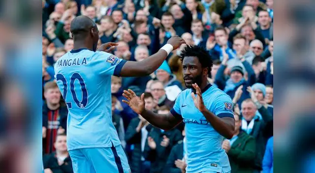 Premier League: Bony y Mangala celebran la goleada por 3-0 ante el West Bromwich Albion.  Premier League: Bony y Mangala celebran la goleada por 3-0 ante el West Bromwich Albion.