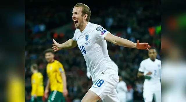 Inglaterra vs. Lituania: Harry Kane celebra el 4-0 en su debut con Los Tres Leones. Inglaterra vs. Lituania: Harry Kane celebra el 4-0 en su debut con Los Tres Leones.