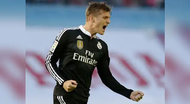Real Madrid vs. Celta de Vigo: Toni Kroos celebra su golazo en Balaídos.