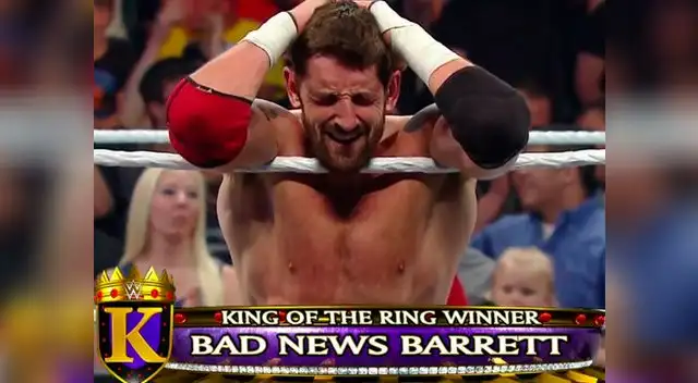 Bad News Barrett venció a Neville en la gran final del King of the Ring 2015. Bad News Barrett venció a Neville en la gran final del King of the Ring 2015.