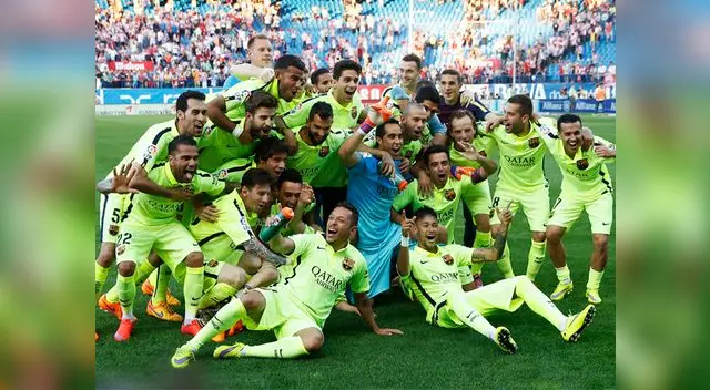Barcelona campeón de la Liga BBVA al vencer 1-0 al Atlético de Madrid. Barcelona campeón de la Liga BBVA al vencer 1-0 al Atlético de Madrid.