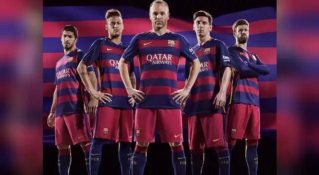 La primera equipación del Barcelona 2015-16.