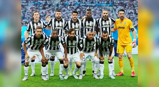 La alineación de la Juventus en Berlín.