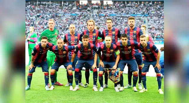 La alineación del Barcelona en Berlín.