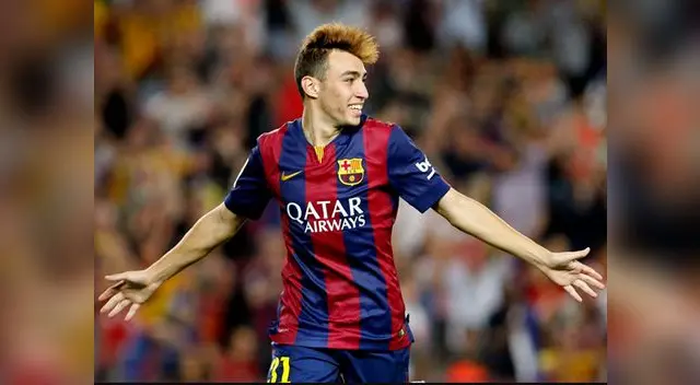 Munir El Haddadi terminó como suplente en el Barcelona B en el tramo final de la temporada pasada.