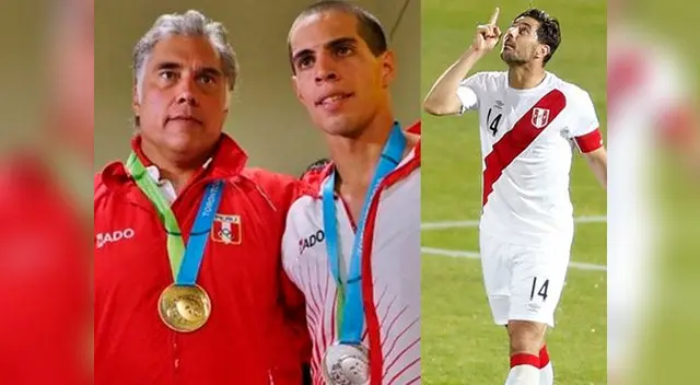 Claudio Pizarro felicitó a medallistas peruanos de Panamericanos 2015.