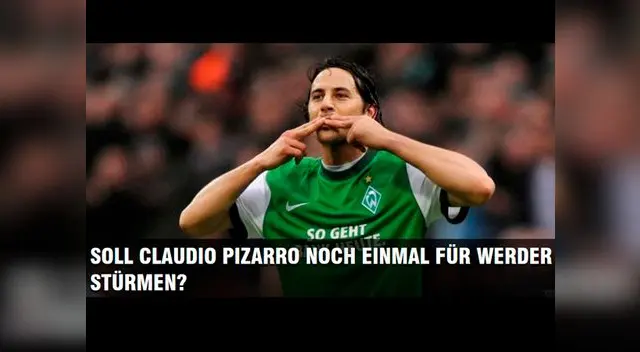 Claudio Pizarro: hinchas del Werder Bremen piden su retorno tras partida de goleador Franco Di Santo Claudio Pizarro: hinchas del Werder Bremen piden su retorno tras partida de goleador Franco Di Santo