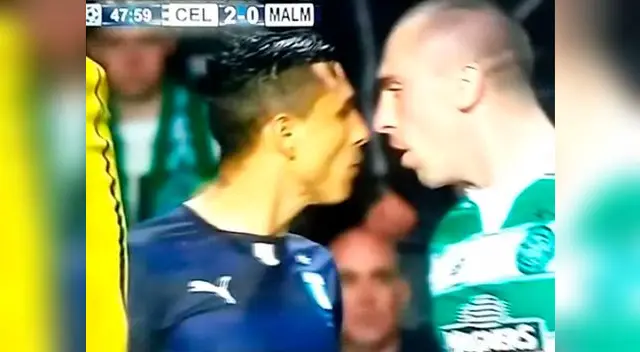 Yoshimar Yotún encaró a capitán de Celtic en choque por Champions League Yoshimar Yotún encaró a capitán de Celtic en choque por Champions League