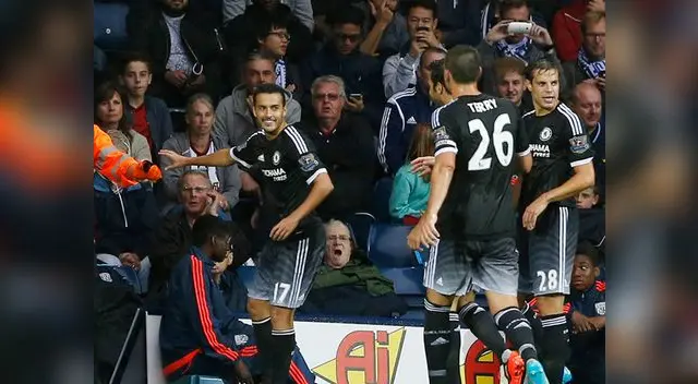 Chelsea vs. West Bromwich: Pedro celebra su tanto Chelsea vs. West Bromwich: Pedro celebra su tanto