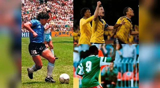 Fútbol Mundial: las memorables celebraciones de Diego Maradona, Roger Milla, James Rodríguez y Juan Vargas. Fútbol Mundial: las memorables celebraciones de Diego Maradona, Roger Milla, James Rodríguez y Juan Vargas.