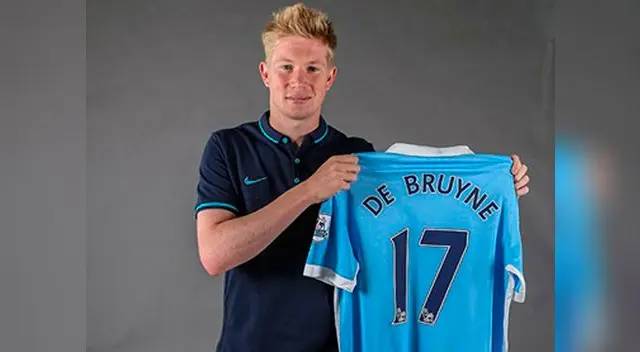 Kevin De Bruyne usará la camiseta 17 en el Manchester City.