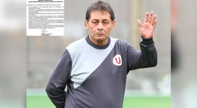 Roberto Chale se retractó de todo lo que dijo tras su 'renuncia' a Universitario de Deportes Roberto Chale se retractó de todo lo que dijo tras su 'renuncia' a Universitario de Deportes