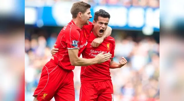 Steven Gerrard celebra junto a Philippe Coutinho durante su etapa en el Liverpool. Steven Gerrard celebra junto a Philippe Coutinho durante su etapa en el Liverpool.