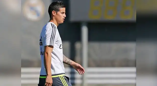 James Rodríguez entrena con el Real Madrid y podría llegar ante Perú por las Eliminatorias.